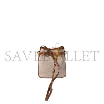 MIU MIU CANVAS AND LEATHER POUCH 5NR461 (19*17*4.5cm)